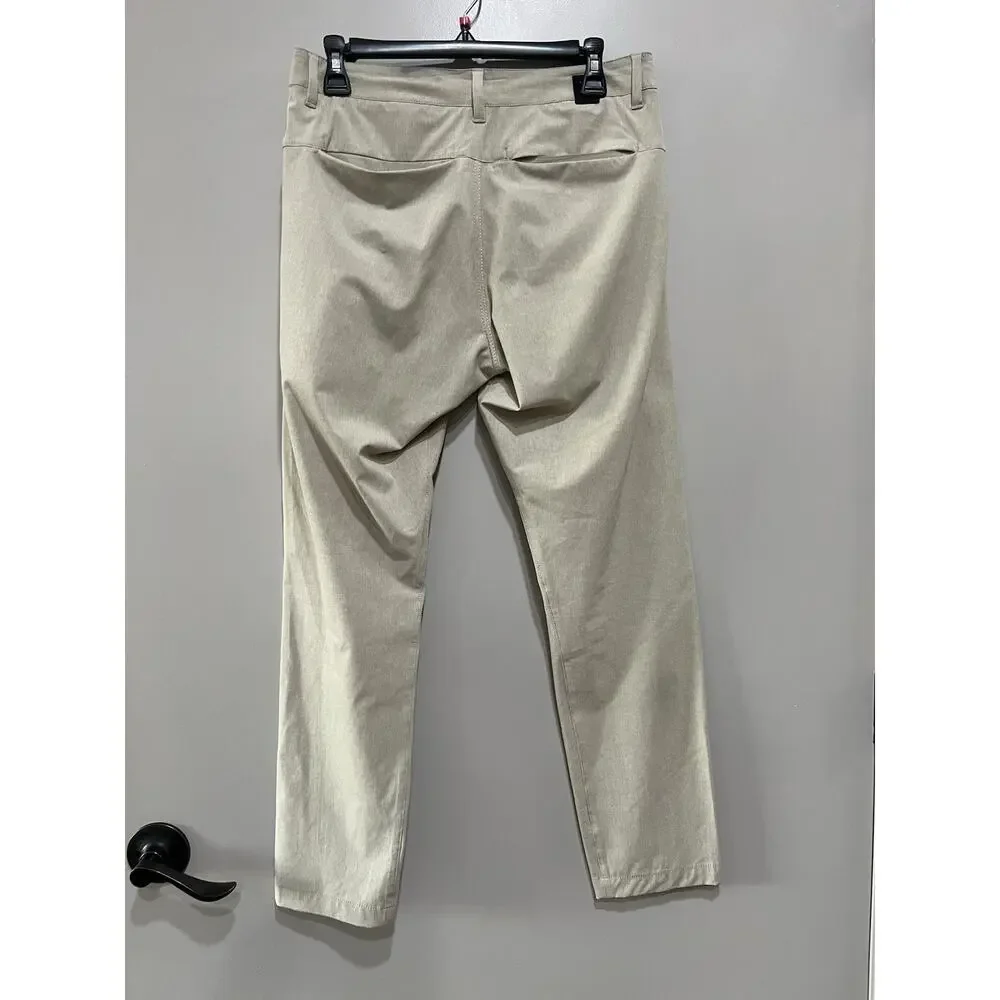 Vuori Aim Chino Pant Men's 28 Stretch khaki Performance Slim Golf Travel